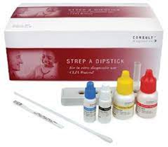 Test Rapid Strep A Dipstick, BX/25