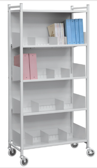 VERSA RACK 4 SHELF - OPEN SIDES - LIGHT GREY