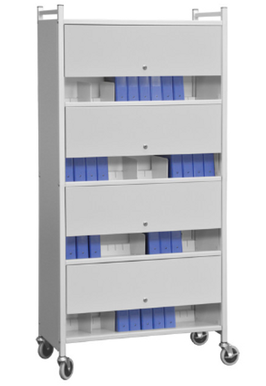 VERSA RACK 4 SHELF - CABINET W/LOCKING PANELS-LIGHT GREY