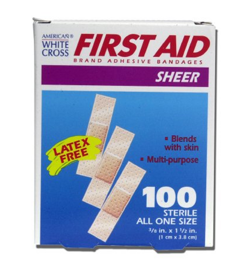 Bandage Sheer Adhesive 3/8 x 1-1/2in, CS/24BX