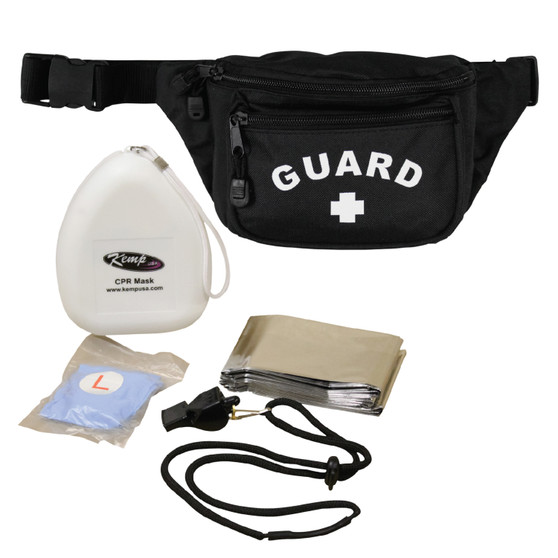 Hip Pack with Lifeguard Essentials Supply Pack, Black