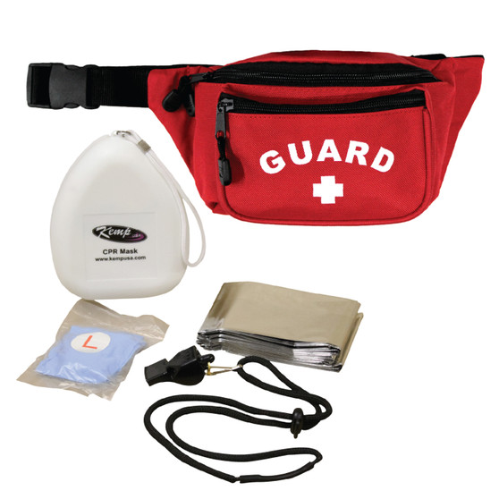 Hip Pack with Lifeguard Essentials Supply Pack, Red