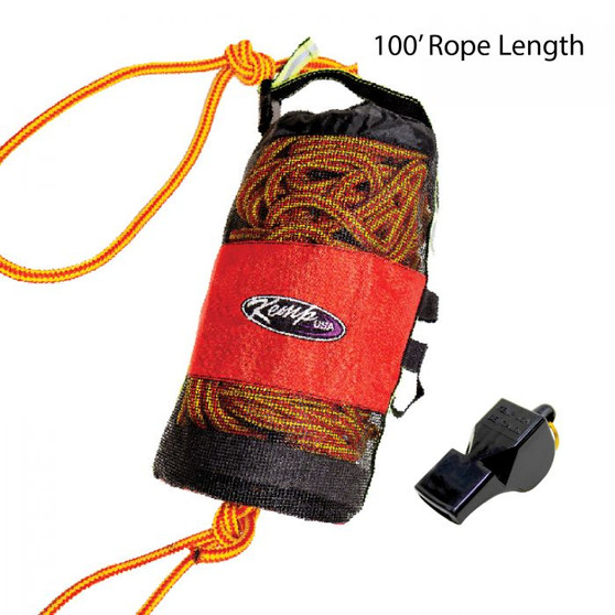 Throw Bag with 100' of 3/8" Yellow Rope and Bengal Safety Whistle