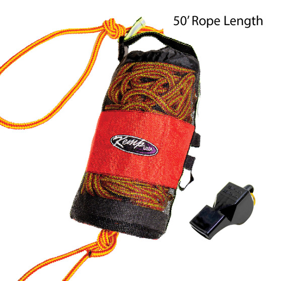 Throw Bag with 50' of 3/8" Yellow Rope and Bengal Safety Whistle