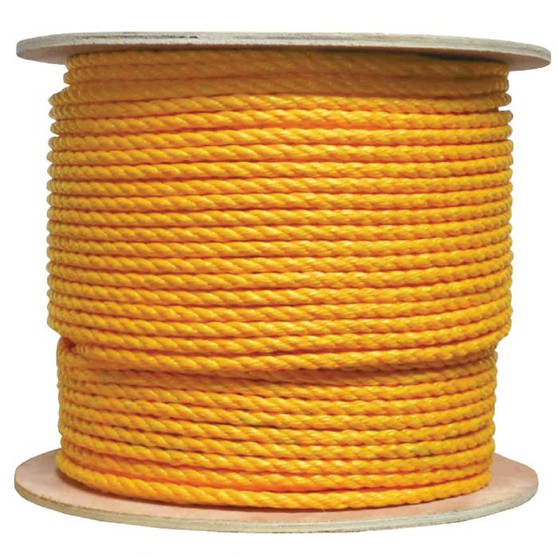 Premium 600' of 3/4" Polypropylene Rope, Yellow