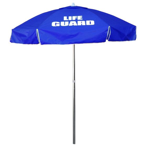 6' Umbrella with LIFE GUARD Logo, Royal Blue