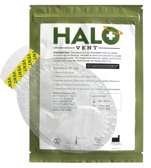 HALO VENTED CHEST SEAL 2PK (1 VENTED & 1 SEALED)