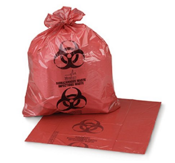 Bag Biohazardous Elast Red 11 x 14in, CS/1000