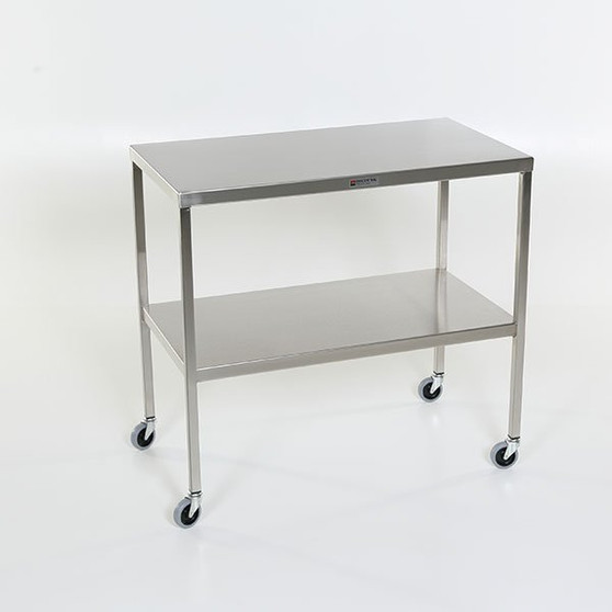 SS Instrument Table with Shelf 30 W x 60 L x 34 H