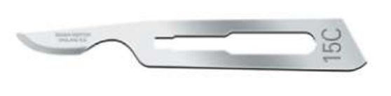 BLADE SURGICAL DISPOSABLE, CARBON STEEL, STERILE, SIZE 15C                   