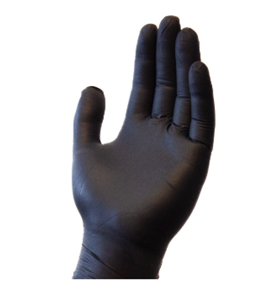 Glove, 3.3 Mil, Black Powder Free Nitrile, 100/BX 10BX/CS, SM