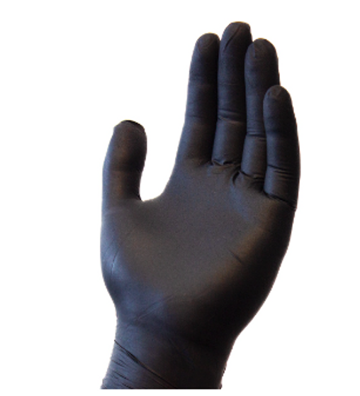 Glove, 3.3 Mil, Black Powder Free Nitrile, 100/BX 10BX/CS, LG