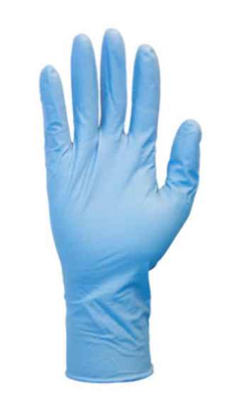 Glove, 8.3 Mil, 12in Blue Powder Free Nitrile, Examination, 50/BX 10BX/CS, SM