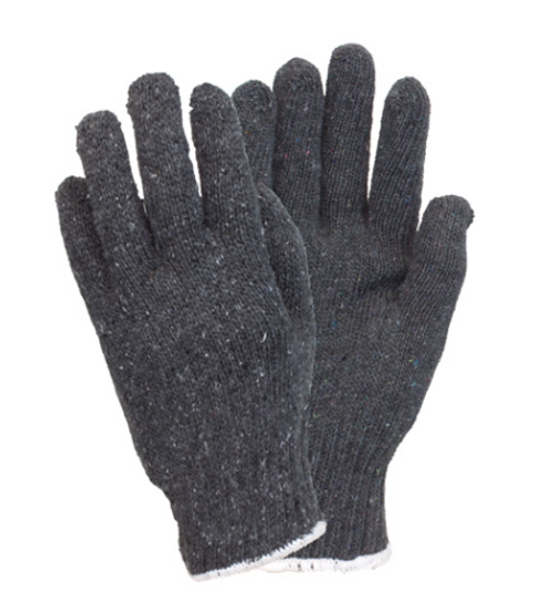 Glove, Gray Medium Weight Cotton Polyester String Knit, 1DZ Pair/Bag 30DZ/CS, Mens