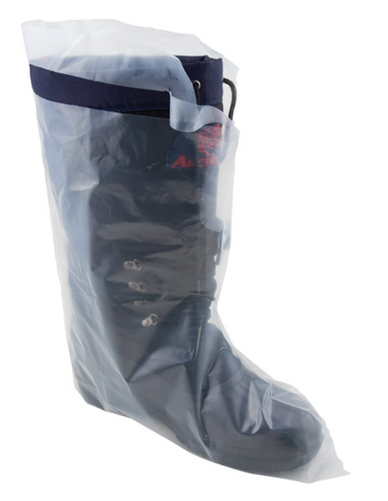 6 Mil Polyethylene Boot Cover, Tie Top, XL, Clear, 250 Pair/CS