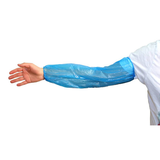 Polyethylene Sleeve, Flat Pack, 18in Length, Blue, Each, 2000/CS