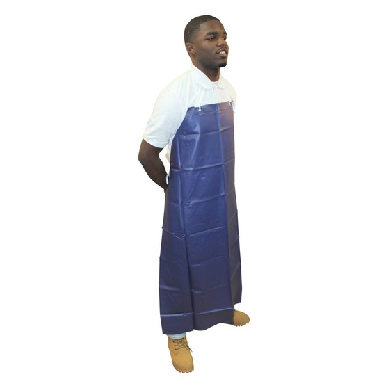 20 Mil PVC Apron 36inX50in, Blue, 3 DZ/CS