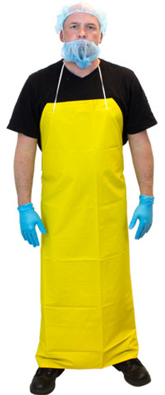 35 MM 35inX50in Yellow Viny Reinforced, Polyester Apron, Sold Individually, 50/CS