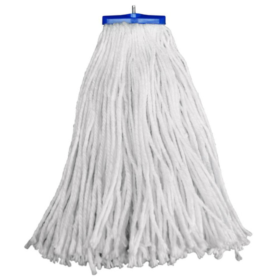 Valumax Regular Screw-Type Cut-End Rayon Wet Mop Head 20 oz. White, 12 per Case