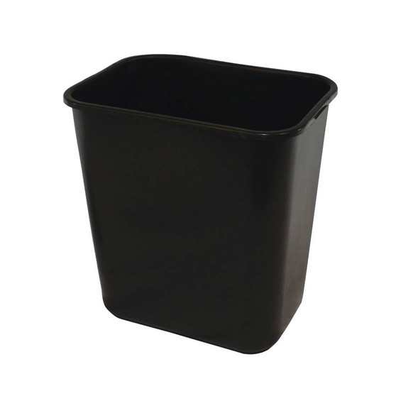 Plastic Soft-Sided Wastebasket 28 qt. Black, 12 per Case