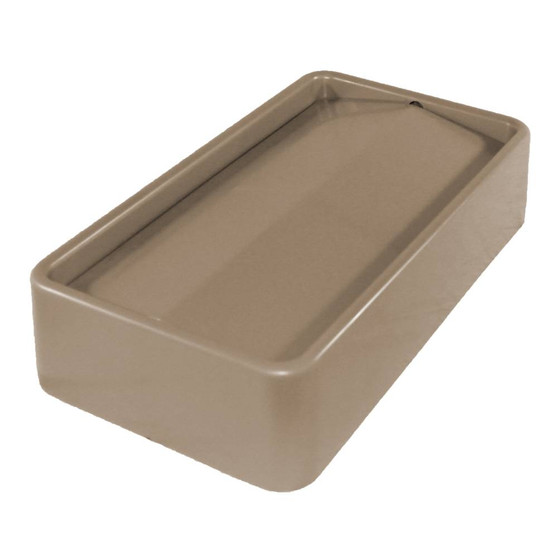 Thin Bin Container Lid 23 Gallon Beige, 4 per Case