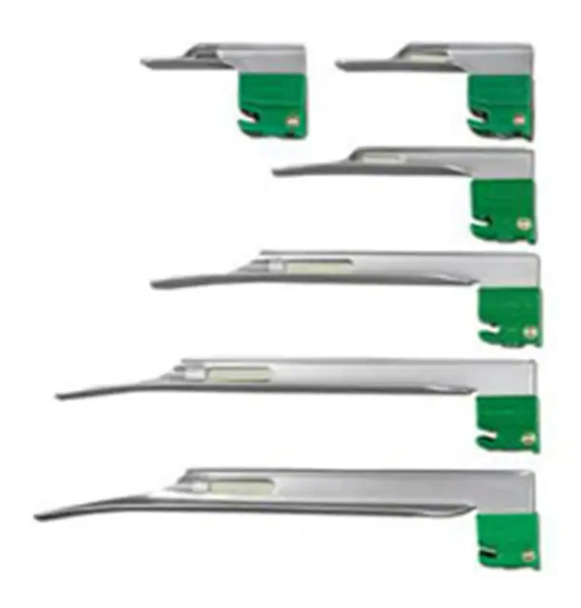 Select Greenline/D Fiber Optic Miller Laryngoscope Blade, Child, Size 2, EA