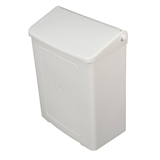 Plastic Bottom Drop Sanitary Napkin Receptacle White, 4 per Case