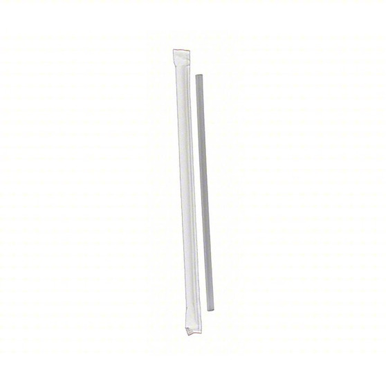 10 1/4" Giant wrapped Soda Straw, Clear, 4/300