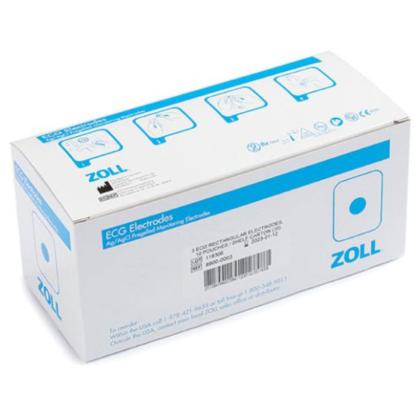 ZOLL ECG Rectangular Electrodes, 4PK Adult