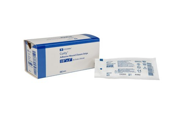 Wound Closure Strip Adhesive 0.25 x 3in, CT/50PK/3EA