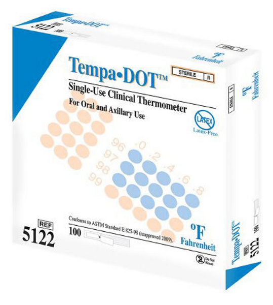 Temperature Indicator Strip Tempa-Dot Fahrenheit Sterile, BX/100EA
