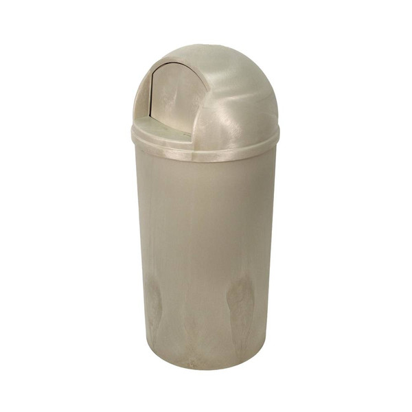 Plastic Bullet Indoor/Outdoor Receptacle 21 Gallon Beige, 1 per Case