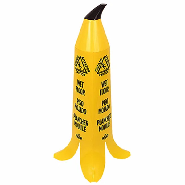 Wet Floor Cone, CAUTION WET FLOOR, Trilingual, English/Spanish/French 3 ft. Yellow, 3 per Case Wet Floor Cone, CAUTION WET FLOOR, Trilingual, English/Spanish/French 3 ft. Yellow, 3 per Case