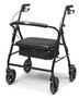 ROLLATOR ALUM IMPERIAL BLACK WALKABOUT CONTOUR, LUMEX