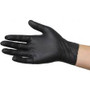 Exam Gloves, Nitrile, PF, Textured Fingers, Black, Large, 100/bx, 10 bx/cs