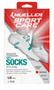 GRAD COMP ANKLE SOCKS PERF WHT PR LG 20-30 mmHg