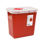 Sharps Container Hinged Lid Red 2 Gallon, CS/20EA