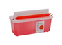 Sharps Container Translucent Red Base Flap Lid  5qt, CS/20EA