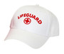 Lifeguard Cap, Low Profile with White Embroidered Logo, White