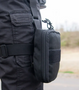 LAPD Pouch - IFAK, with 1.5" quick release belt attachment
strap and 1.5" gripper Drop Leg strap - Black