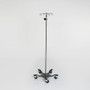 Chrome IV Pole W/Thumb Knob, 2 Hook Top, 5-Leg Spider Base W/3" Casters Base available in 5 different colors. Ideal for departmentalization.