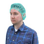 21" Polypropylene Bouffant Cap, Light Green, 100/PG, 1000/CS