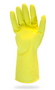 Glove, 20 MIL, Yellow Flock Lined Latex, Chlorinated, One Pair Per Bag, 12DZ/CS, XL