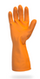 Glove, 28 MIL, Orange Flock Lined Neoprene Latex Blend, One Pair Per Bag, 10DZ/CS, MD