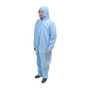 PyroMax Fire Resistant Coverall,  Hood, Elastic Wrists/Ankles, Blue, L, 25/CS