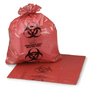 Bag Bag Biohazard Star Seal/Twist Tie Closure 17x18" 4-6gal Red/Black HDPE 3/pk