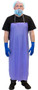 6 Mil 35inX45in Blue Raw Edge Vinyl Apron, String Ties, 6 DZ/CS