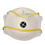 Disposable Particulate Respirator with Exhalation Valve, One Size Fits All - White, White