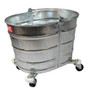 Galvanized Steel Oval Bucket and Wringer with 2 in. Casters 26 qt. Galvanized Steel, 1 per Case