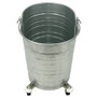 Galvanized Steel Oval Bucket with 2 in. Casters 35 qt. Steel, 1 per Case